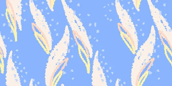 Vektör El soyut organik şekiller çizmiş. Benzersiz büyük formlar. Düz mavi arka plan. Çağdaş minimalist süs