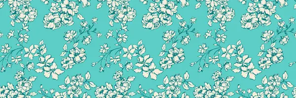 Zarif, pürüzsüz çiçek desenleri. Hassas çiçekleri ve turkuaz arka planda karmaşık çizgi sanatını içeriyor. Klasik botanik stili, tekstil, duvar kağıtları, davetiyeler ve dekorasyon için mükemmel.
