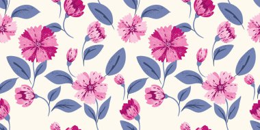 Soyut pembe çiçekler ve pürüzsüz desenler. Vektör el, güzel, büyük bir çiçek izi çizmiş. Tasarımlar için eşsiz bir süs, çocuklar için tekstil, defter kapağı