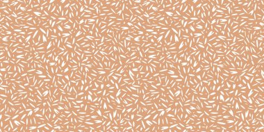 Bej arkaplan ve dağınık organik darbeler ile kusursuz soyut desen. Kumaş, hediye paketi, kırtasiye, ev dekorasyonu ve modern dijital tasarımlar için sade minimalist baskı.