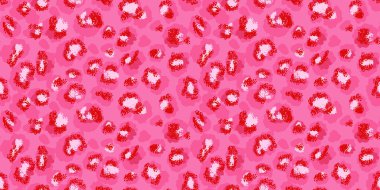 Pembe arka planda soyut noktaları olan parlak leopar deseni. Cesur, modern tasarım hayvan baskısı moda, tekstil, dijital sanat ve sanatsal markalaşma projeleri için mükemmel..
