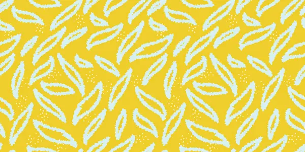 Parlak sarı arkaplanda elle çizilmiş uzatılmış şekiller içeren soyut, pürüzsüz desenler. Düz çağdaş baskı. Tekstil tasarımı, ambalaj kağıdı ve modern projeler için minimalist tasarımlar
