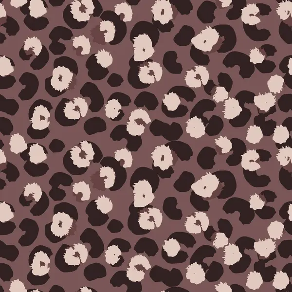 Hayvan leoparı koyu benekli, kahverengi arka planda organik şekilli kusursuz desenlere ilham verdi. Moda tasarımı, modern dekor ve sanatsal markalaşma projeleri için soyut biçimlendirilmiş baskı.