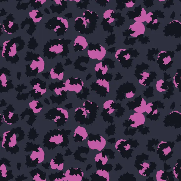 Zarif bir leopar desenli, mükemmel bir vektör deseni. Pembe merkezli koyu siyah noktalar karanlık bir arka planda oyuncu ve göz alıcı bir hayvan tasarımı yaratır.
