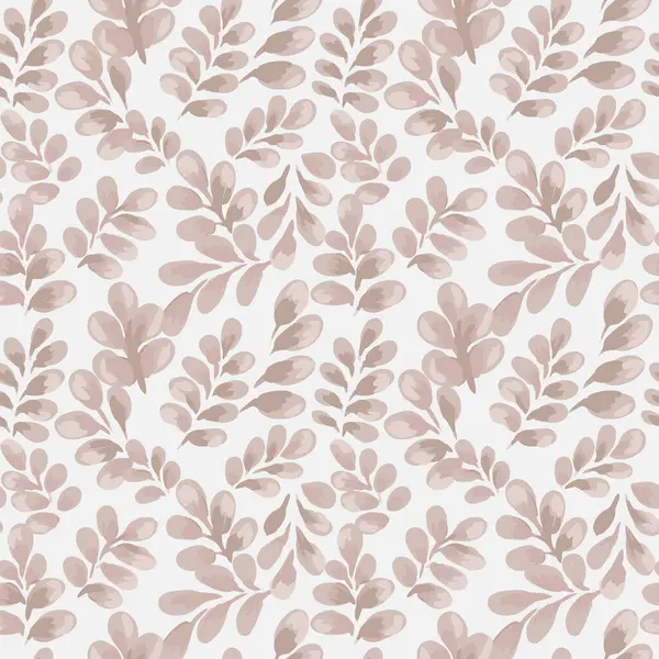 Açık arkaplanda yemyeşil bej yapraklar bulunan kusursuz vektör deseni. Pastel, elle boyanmış yaprak kalın ve ferahlatıcı bir botanik tasarım yaratır. Kumaş, duvar kağıdı ve ambalaj kağıdı için mükemmeldir.