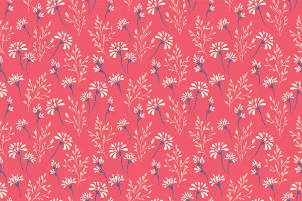 Pembe arka planda sapları olan beyaz papatyalarla kusursuz çiçek deseni. Yaz temalı projeler, kırtasiye, tekstil ve hediye paketleri için mükemmel..