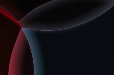 Siyah arkaplandaki renkli gölgeli neon çizgilerin soyut görünümü