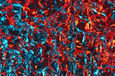 Kırışık yansımalı buruşmuş alüminyum folyo tabaka