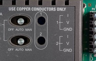 Control box for automation system clipart