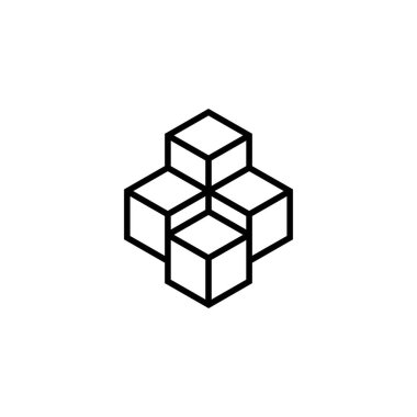 blockchain simgesi seti, blockchain vektörü düz tasarım işareti simgesi ayarla