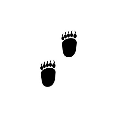 Ayı ayak izi ikonu vektör işareti sembolü