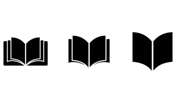 Buch Symbol Vektor Zeichen Symbol Setzen — Stockvektor