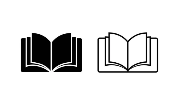 Libro Icono Conjunto Vector Signo Símbolo — Vector de stock