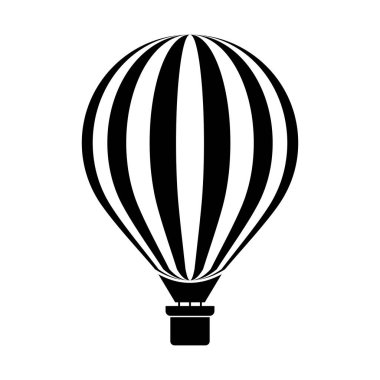 sıcak hava balonu simgesi vektör işareti belirle