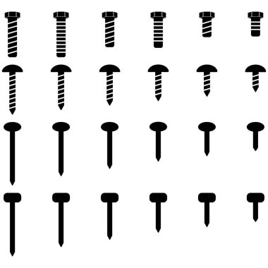 cıvata simgesi vektör işareti simgesi ayarla