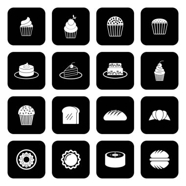 kek ve fırın simgesi vektör işareti