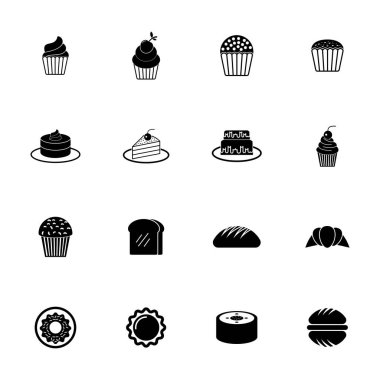 kek ve fırın simgesi vektör işareti