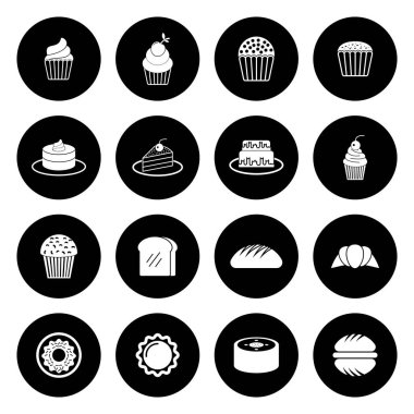 kek ve fırın simgesi vektör işareti