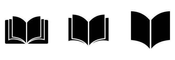 Buch Symbol Vektor Zeichen Symbol Setzen — Stockvektor