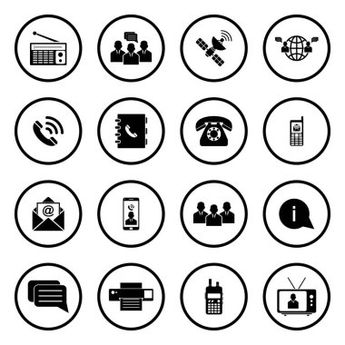 İletişim simgesi vektör işareti belirlendi