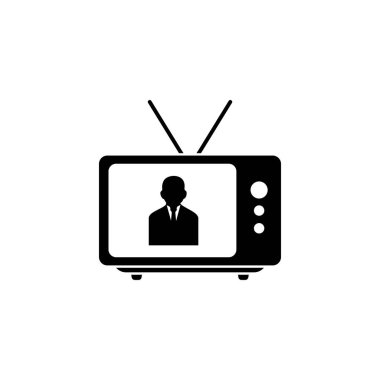 televizyon simgesi vektör simgesinde yayın