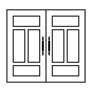 kapı simgesi vektör işareti simgesi ayarla