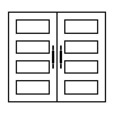 kapı simgesi vektör işareti simgesi ayarla