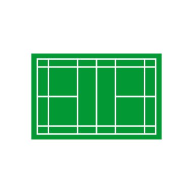 badminton alan simgesi vektör işareti sembolü