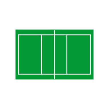 Voleybol sahası ikon vektör işareti sembolü