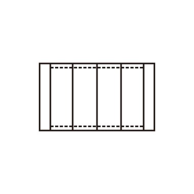 rugby alanı simge vektör işareti sembolü