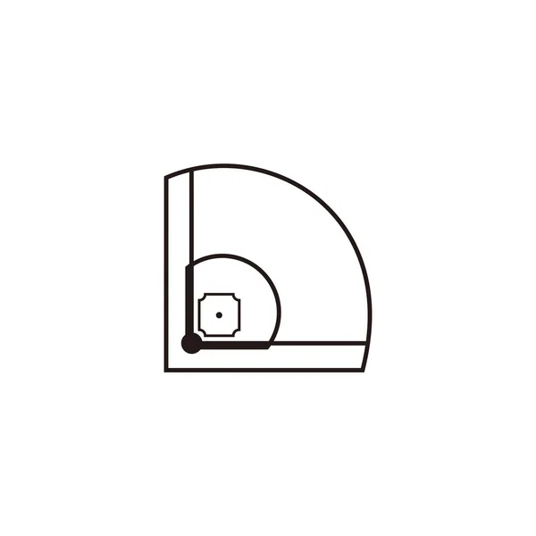 Символ Векторного Знака Бейсбольного Поля — стоковый вектор