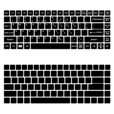 dizüstü bilgisayar klavyesi vektör işareti sembolü