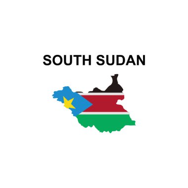 Güney Sudan simge vektör sembolünün haritaları