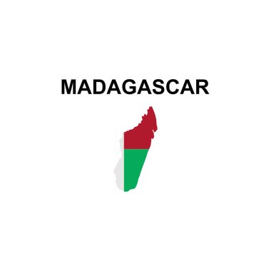 Madagaskar ikon vektör sembolü haritaları