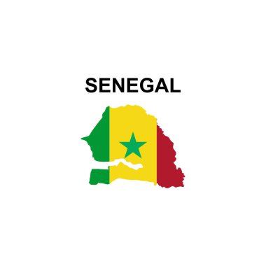 Senegal simge vektör işaretinin haritaları