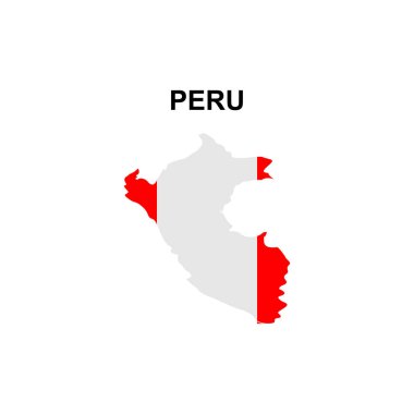 Peru simge vektör simgesinin haritaları