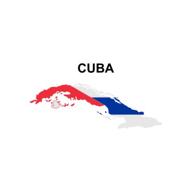 Küba simge vektör sembolünün haritaları