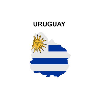 Uruguay simge vektör işaretinin haritaları