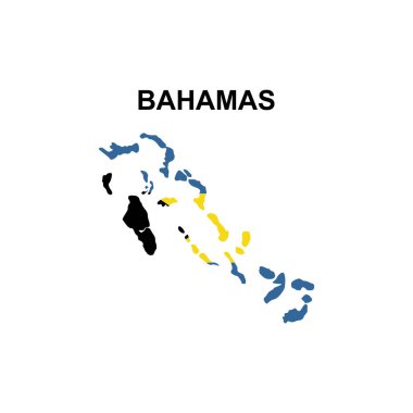Bahamalar simge vektör sembolü haritaları