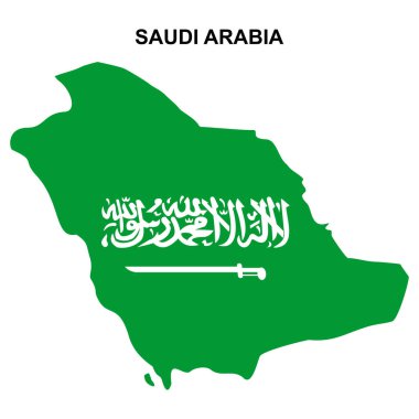 Ulusal bayrak ikon vektör sembollü Suudi Arabistan haritaları 