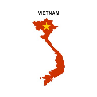Ulusal bayrak ikon vektör sembollü Vietnam haritaları