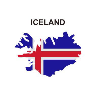 İzlanda ikon vektör sembolü haritaları