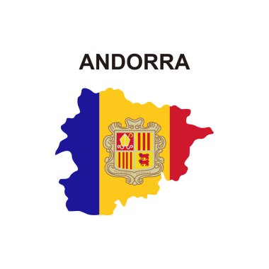 Andorra simge vektör simgesinin haritaları