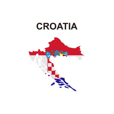 Hırvatistan 'ın simge vektör sembolü haritaları