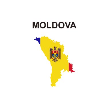 Moldova ikon vektör simgesinin haritaları