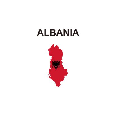 Arnavutluk simge vektör simgesinin haritaları