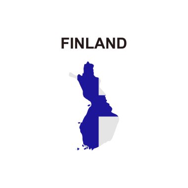 Finlandiya ikon vektör sembolü haritaları