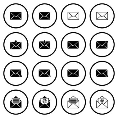 e- posta ileti simgesi, zarf simgesi, vektör sembolleri