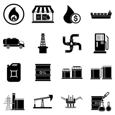 Petrol endüstrisi simgesi vektör işareti