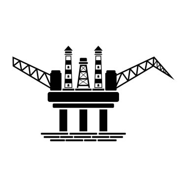 petrol platformu simgesi vektör işareti